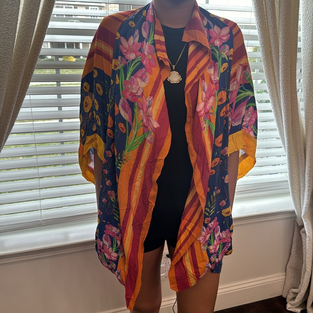 Free people all tous Colorful Striped Floral Kimono - Picture 6 of 14